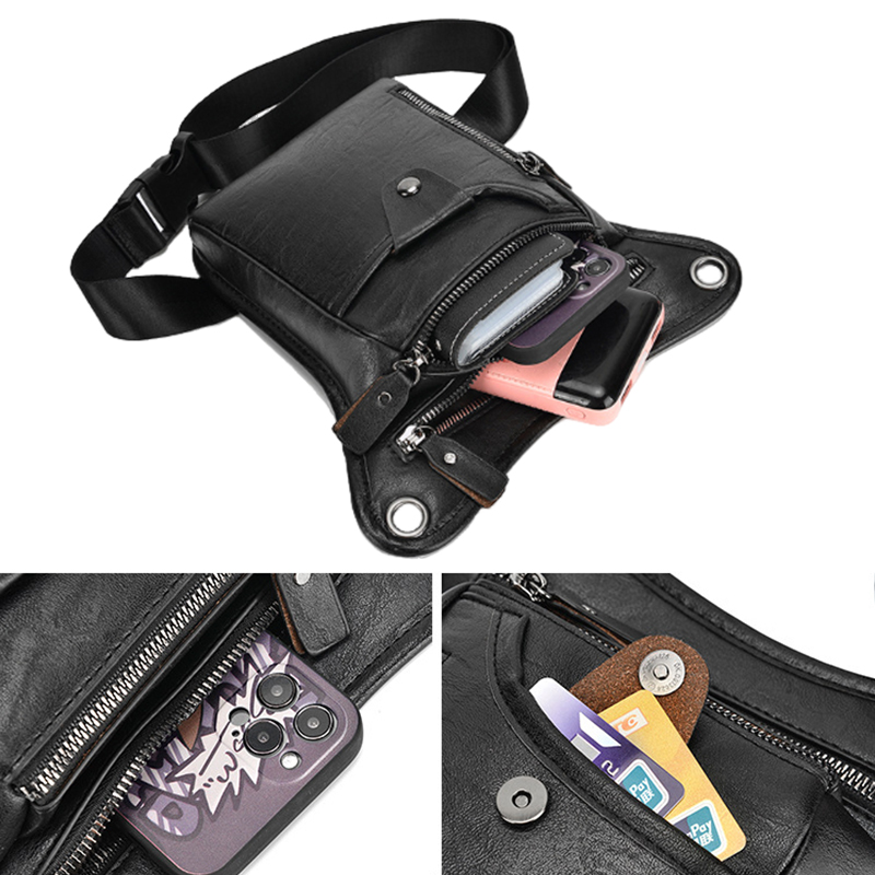 Vintage Pu Leather Waist Pack  - Motorcycle Gear Backpack ulasan dan harga